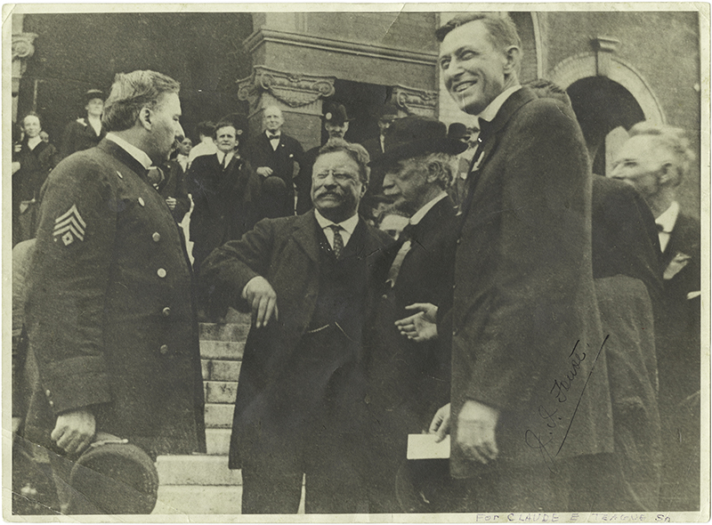 Theodore Roosevelt visits the College